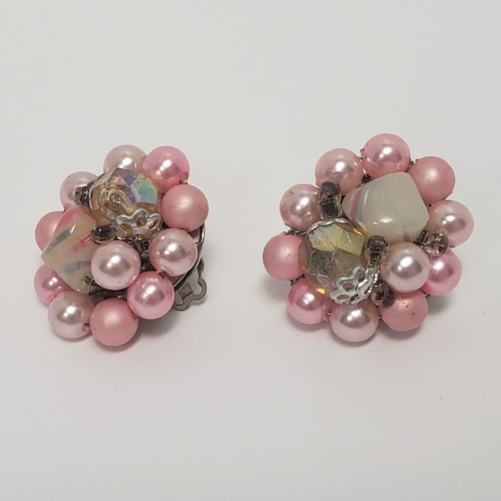 Vintage pink earrings